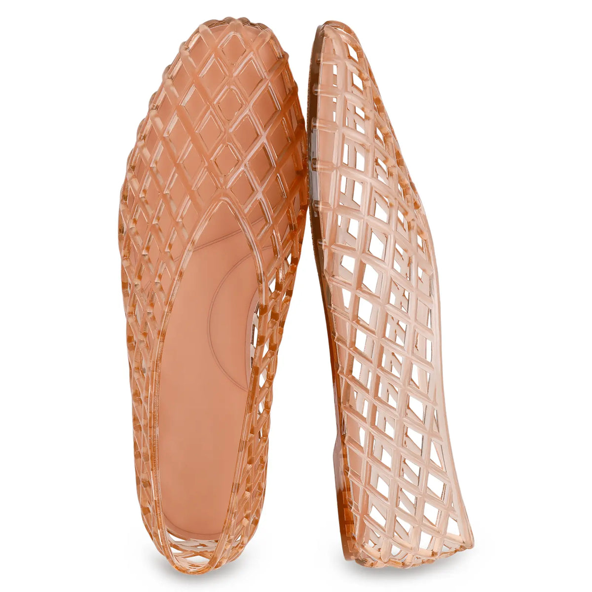 NovaSteps Aria — Woven Jelly Ballet Flats | Breathable Slip-On Shoes for Women