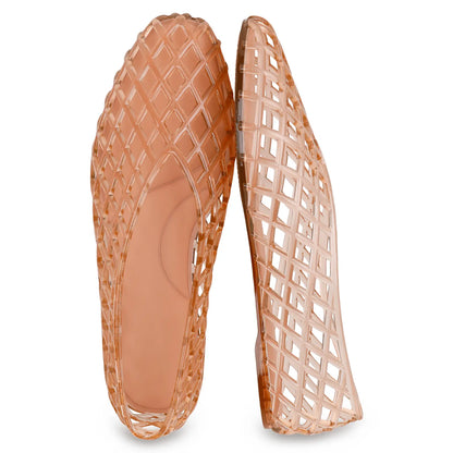 NovaSteps Aria — Woven Jelly Ballet Flats | Breathable Slip-On Shoes for Women