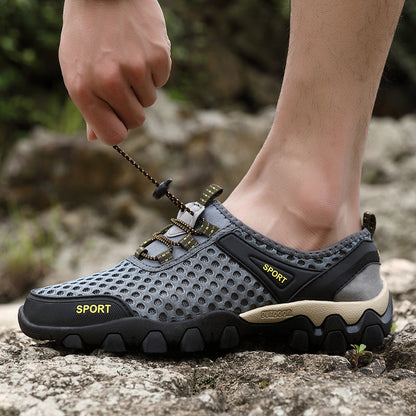 Men's Summer Lightweight Breathable Mesh Hiking Wading Shoes